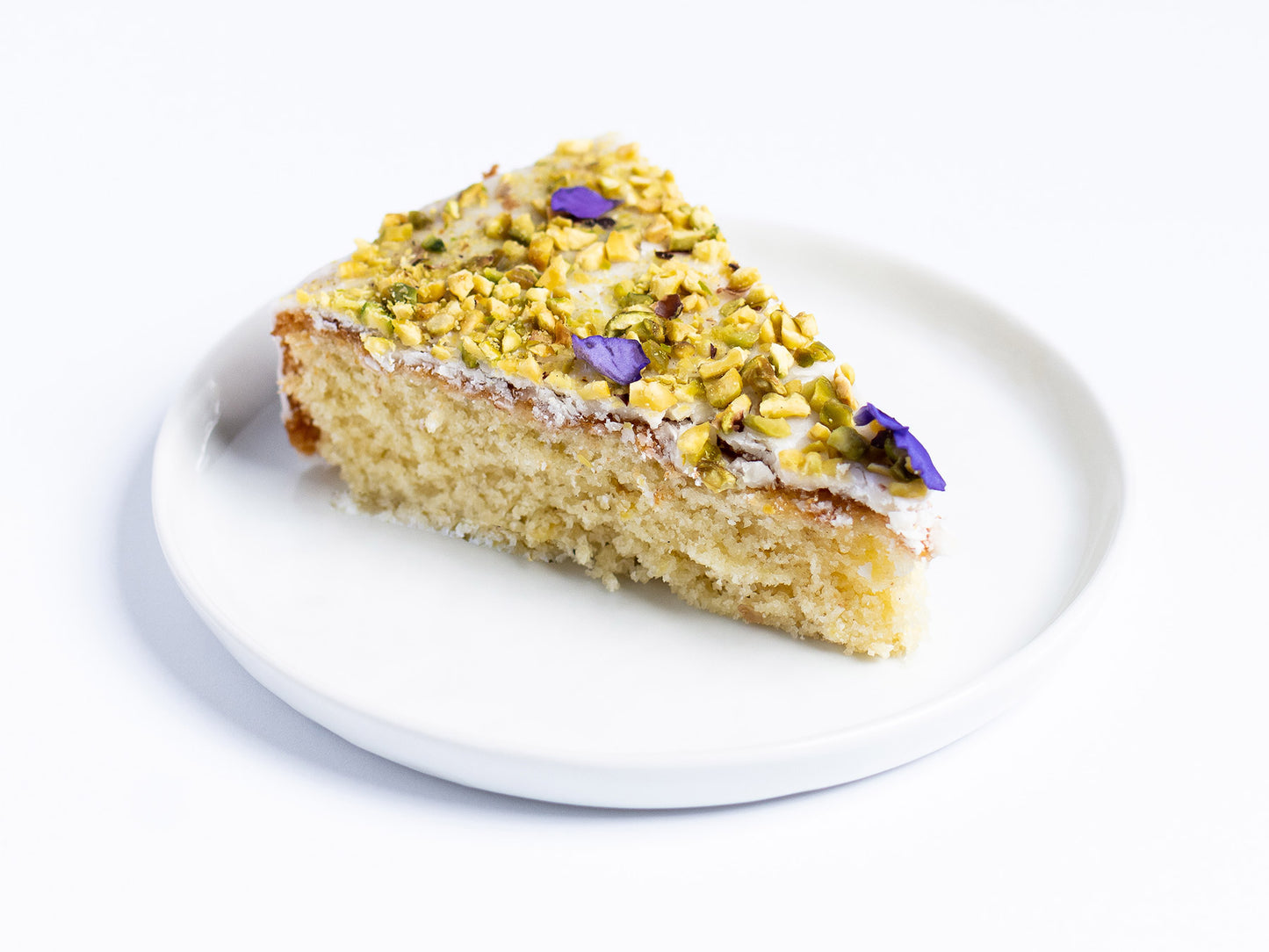 persian love cake slice on a plate