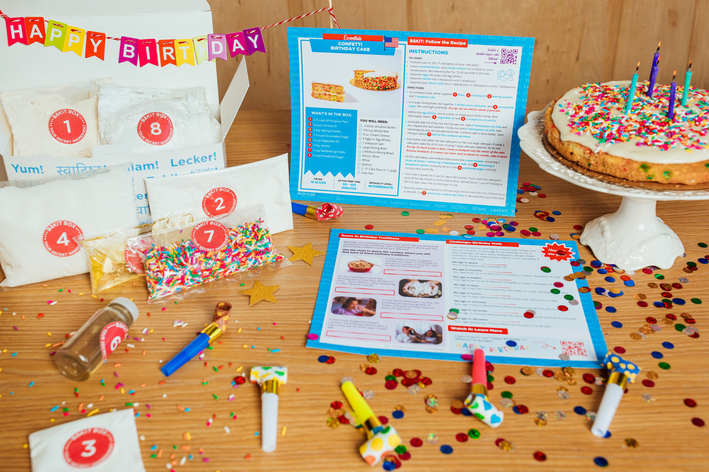 Confetti Birthday Cake Activity Kit