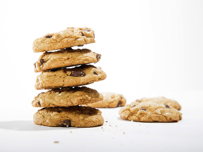 stack of salted chocolate chip cookies