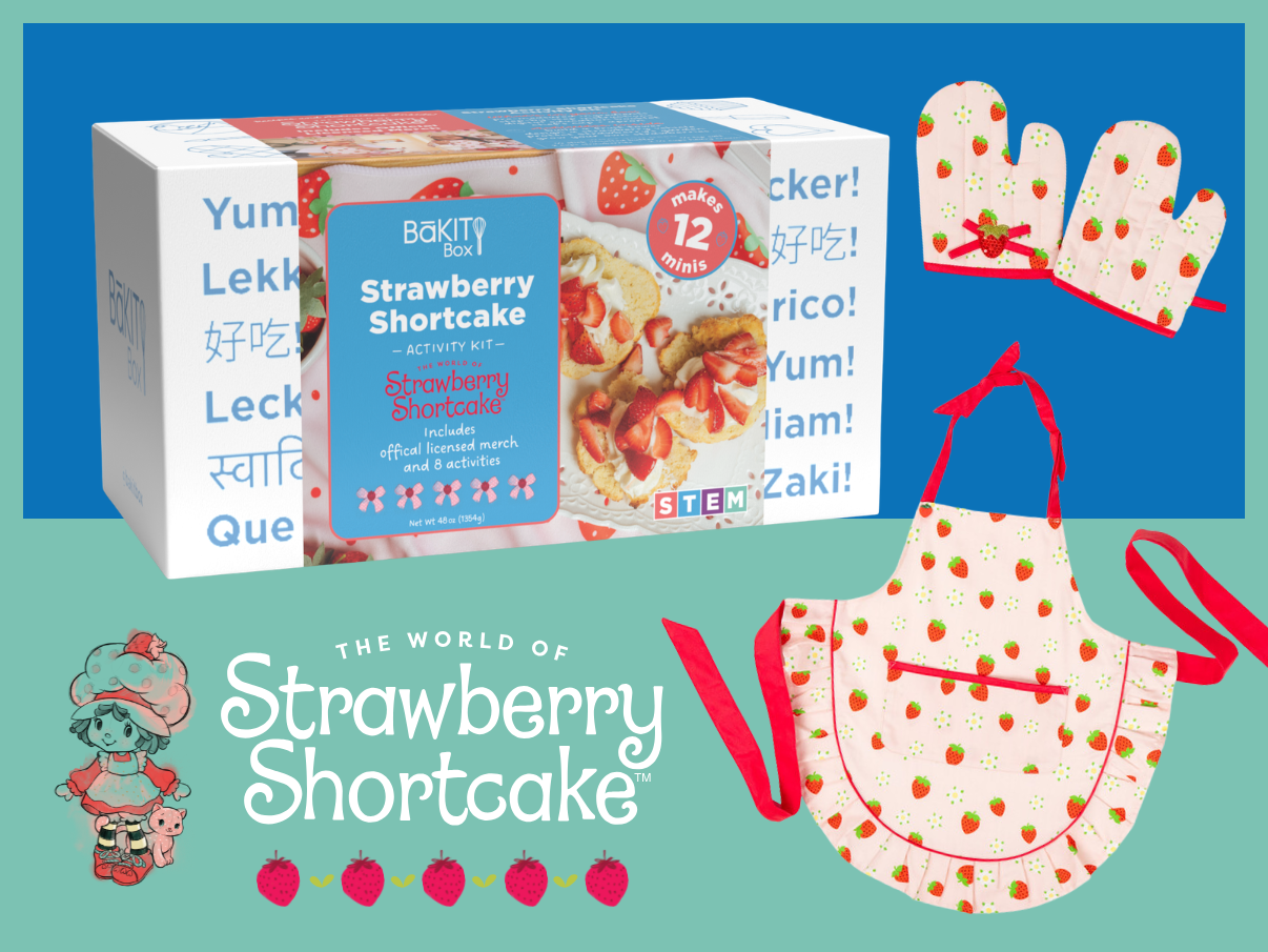 Strawberry Shortcake™ Baking Kit with Apron and Oven Mitts – BāKIT Box